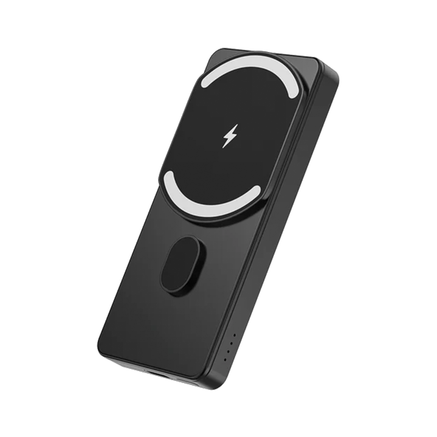 Compact Magnetic Wireless Power Pack, 15W Cord-Free Portable Charger With Secure Snap-On Connection For Mobile Devices