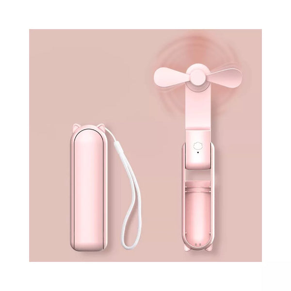 3-in-1 Foldable Mini Handheld Fan With Built-in Power Bank