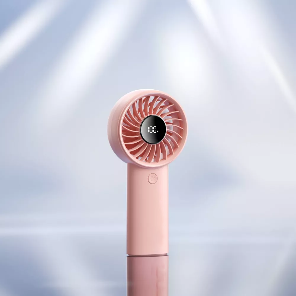 3600mAh Pocket Handheld Fan With LED Power Display & 5-Speed Brushless Motor