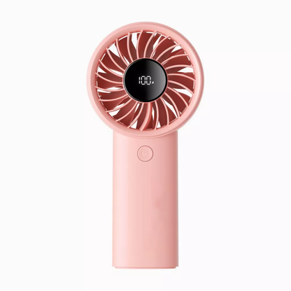 3600mAh Pocket Handheld Fan With LED Power Display & 5-Speed Brushless Motor