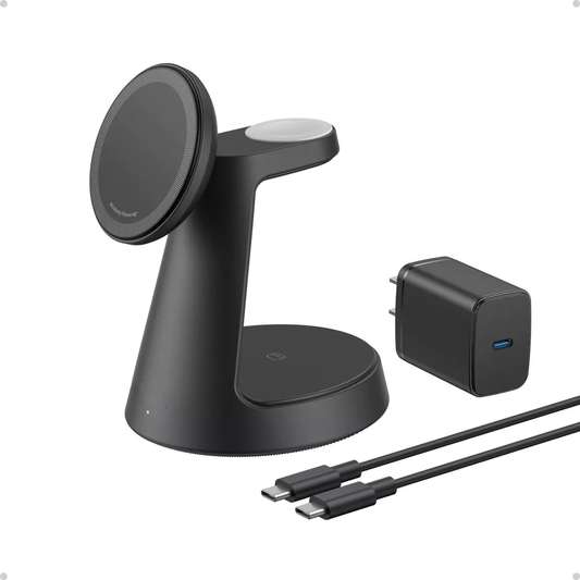 3-in-1 Adjustable Angle Wireless Charging Station Stand